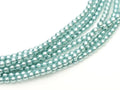 Tjeckiska vaxade glaspärlor - Shiny Celeste 2mm, 1 sträng Hilmas Pyssel