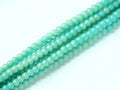 Tjeckiska Vaxade Glaspärlor - Shiny Light Jade 2mm, 1 Sträng Hilmas Pyssel