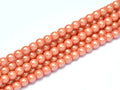 Tjeckiska Pearl Shell - Orange Sherbet 2mm, 1 sträng Hilmas Pyssel