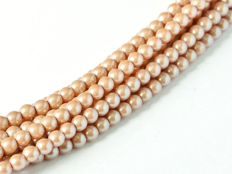 Tjeckiska Pearl Shell - Himalayan Salt 2mm, 1 sträng Hilmas Pyssel