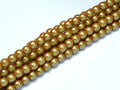 Tjeckiska Pearl Shell - Mocha Latte 2mm, 1 sträng Hilmas Pyssel