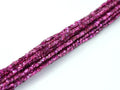 Tjeckiska Firepolish - Crystal Hot Pink Metallic Ice 2mm 50-pack Hilmas Pyssel