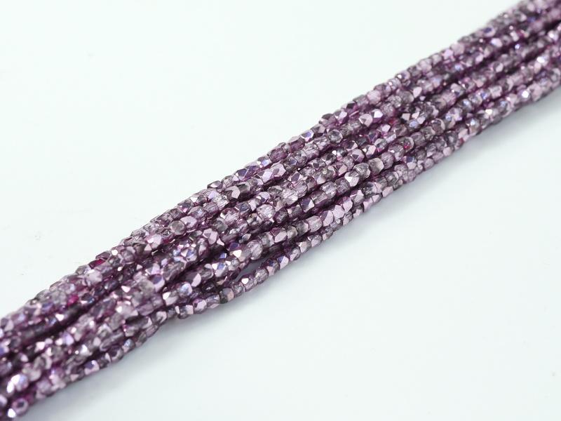 Tjeckiska Firepolish - Crystal Flamingo Metallic Ice 2mm 50-pack Hilmas Pyssel