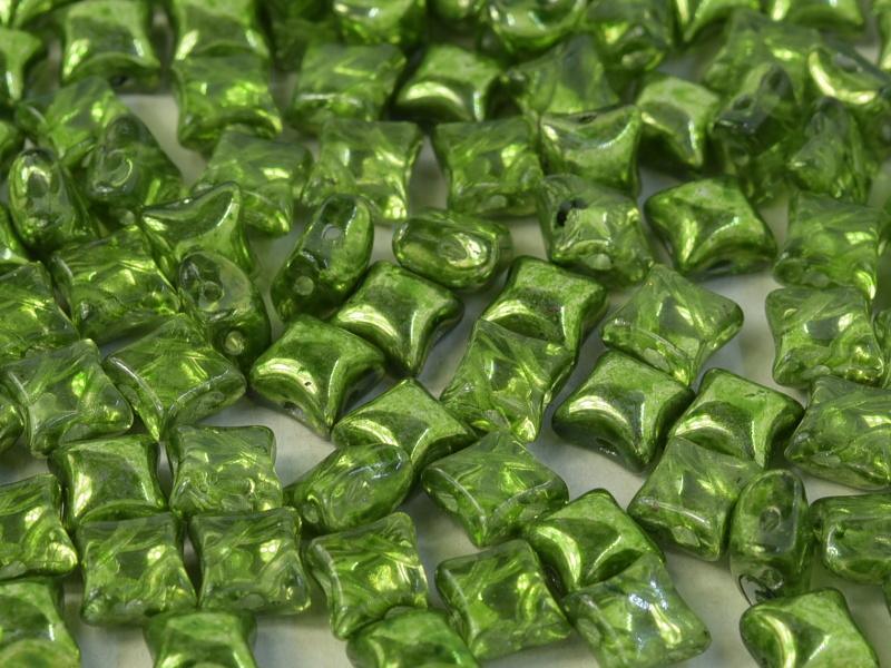 Wibeduo® - Crystal Olive Metallic Ice 8x8mm, 15-pack Hilmas Pyssel