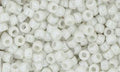 Matubo Seed Bead 7/0 - Luster Opaque White 5 Gram Matubo