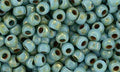 Matubo Seed Bead 7/0 - Blue Turquoise Silver Picasso 5 gram Matubo