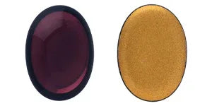 Cabochon Oval - Med Amethyst Gold Matte Foiled 25x18mm Hilmas Pyssel