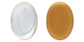 Cabochon Oval - Crystal Gold Matte Foiled 25x18mm 1 styck Hilmas Pyssel