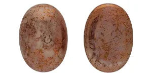 Cabochon Oval – Crystal/Brown Luster Opaque Topaz/Pink 25x18mm Hilmas Pyssel