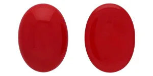 Cabochon Oval - Dark Opaque Red 25x18mm - 1 Styck Hilmas Pyssel