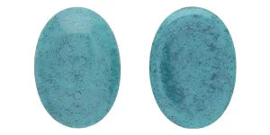Cabochon Oval - Opaque Turquoise Blue Luster 25x18mm Hilmas Pyssel