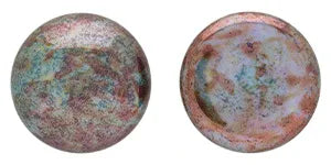 Cabochon Rund - White Luster Transparent Green 20mm Hilmas Pyssel