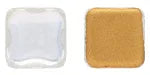 Cabochon Kvadrat - Crystal Gold Matte Foiled 14mm Hilmas Pyssel