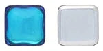 Cabochon Kvadrat - Crystal Bermuda Blue 14mm 1 styck Hilmas Pyssel