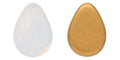 Cabochon Pear - Milky White Gold Matte Foiled 18x13mm Hilmas Pyssel
