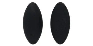 Cabochon Navette - Jet Matte 15x7mm Hilmas Pyssel