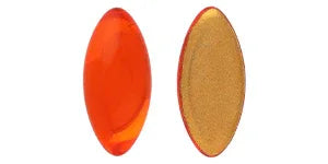 Cabochon Navette - Hyacinth Gold Matte Foiled 15x7mm 1 styck Hilmas Pyssel