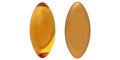 Cabochon Navette - Topaz Gold Matte Foiled 15x7mm Hilmas Pyssel