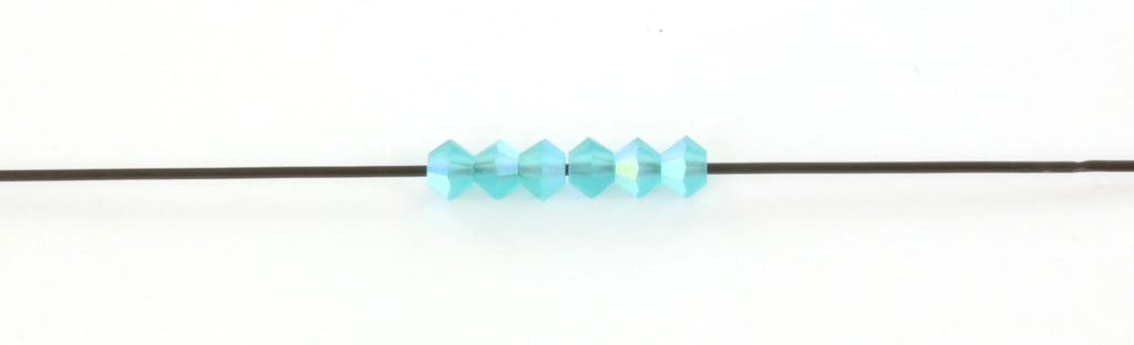 Tjeckiska MC Bicone - Blue Zircon AB Matt 3 mm 40-pack Preciosa