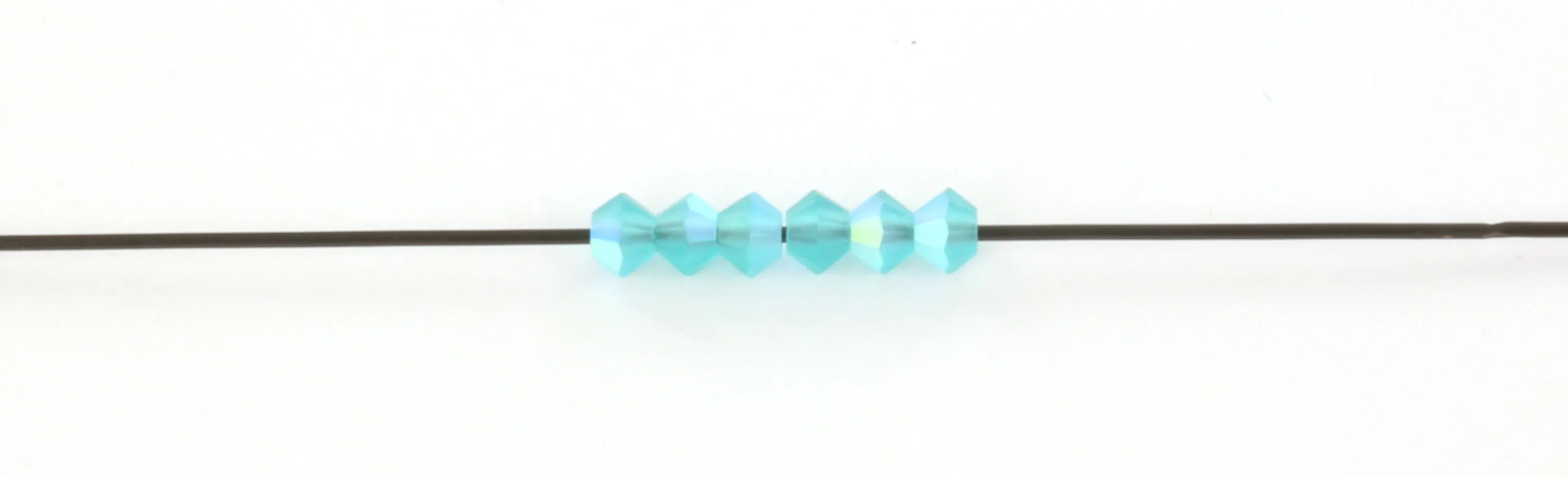 Tjeckiska MC Bicone - Blue Zircon AB Matt 3 mm 40-pack Preciosa