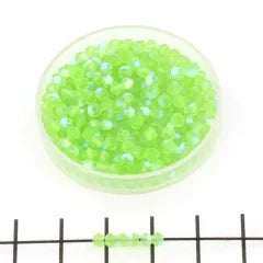 Tjeckiska MC Bicone - Peridot AB Matt 3 mm 40-pack Preciosa