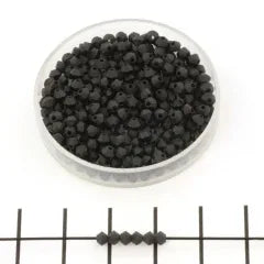 Tjeckiska MC Bicone - Jet Matt 3 mm 40-pack Preciosa