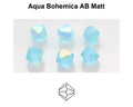 Tjeckiska MC Bicone - Aqua Bohemica AB Matt 3 mm 40-pack Preciosa
