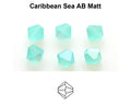 Tjeckiska MC Bicone - Caribbean Sea Matt AB 3 mm 40-pack Preciosa