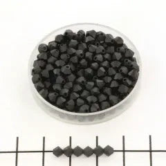 Tjeckiska MC Bicone - Jet Matt 4mm 30-pack Preciosa