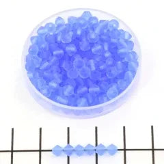 Tjeckiska MC Bicone - Sapphire Matt 4mm 30-pack Preciosa