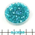 Tjeckiska MC Bicone - Blue Zircon AB Matt 4mm 30-pack Preciosa