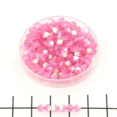 Tjeckiska MC Bicone - Rose AB Matt 4mm 30-pack Preciosa