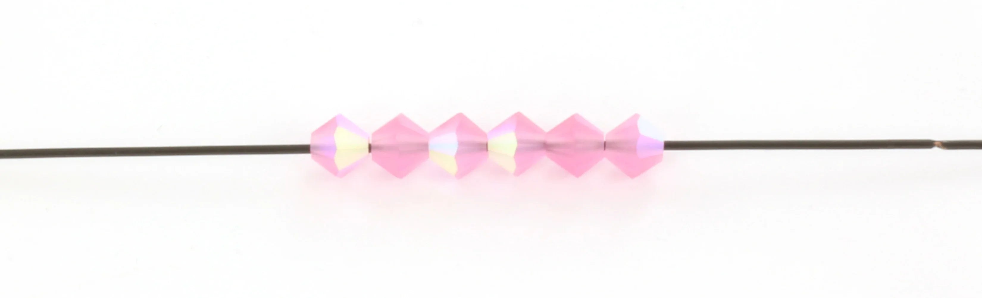 Tjeckiska MC Bicone - Rose AB Matt 4mm 30-pack Preciosa