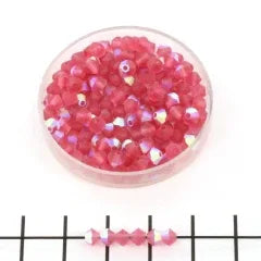 Tjeckiska MC Bicone - Indian Pink AB Matt 4mm 30-pack Preciosa