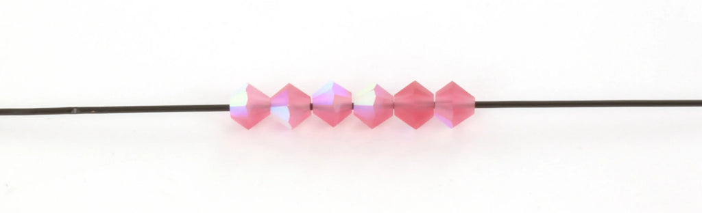 Tjeckiska MC Bicone - Indian Pink AB Matt 4mm 30-pack Preciosa