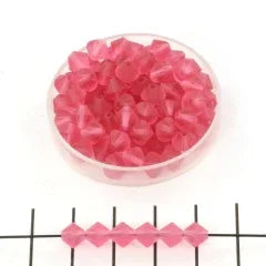 Tjeckiska MC Bicone - Indian Pink Matt 6 mm 20-pack Preciosa