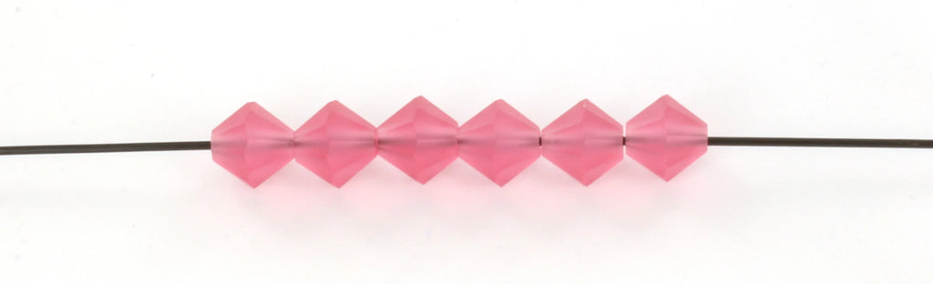 Tjeckiska MC Bicone - Indian Pink Matt 6 mm 20-pack Preciosa