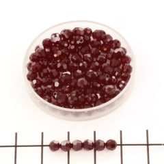 Preciosa Facetterad Rund - Siam 4mm, 10-pack Preciosa