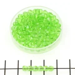 Preciosa Facetterad Rund - Peridot 4mm, 10-pack Preciosa