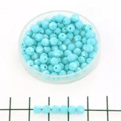 Preciosa Facetterad Rund - Turquoise 4mm, 10-pack Preciosa