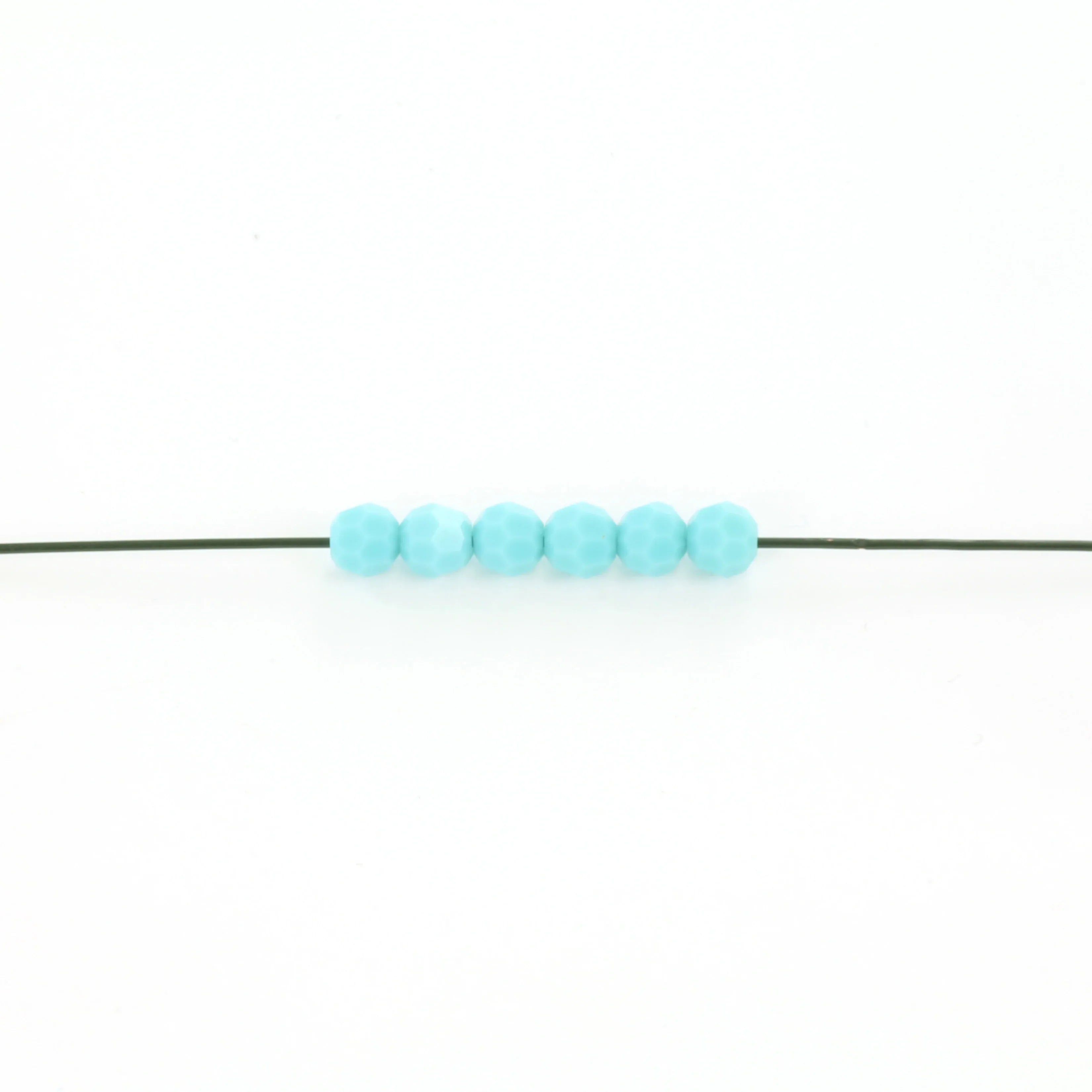 Preciosa Facetterad Rund - Turquoise 4mm, 10-pack Preciosa