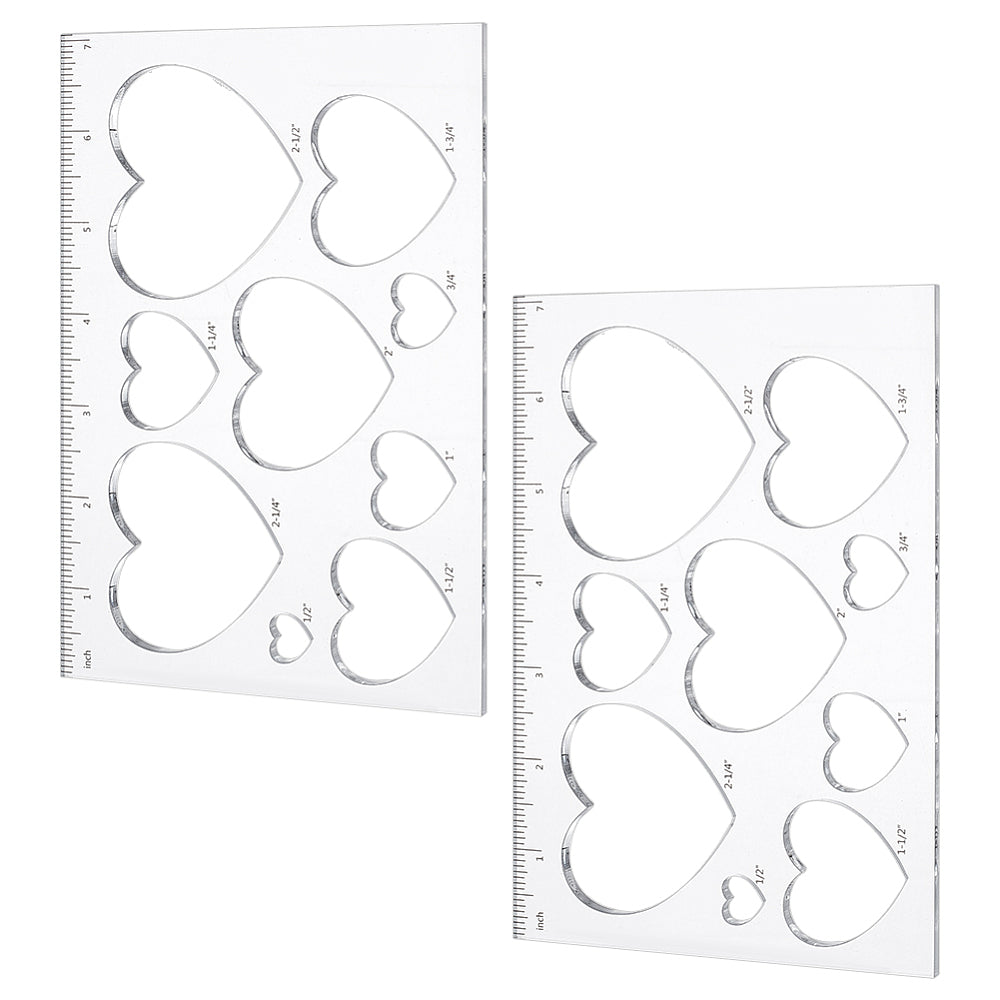 Linjal Akryl - 18 cm med Hjärta Hilmas Pyssel