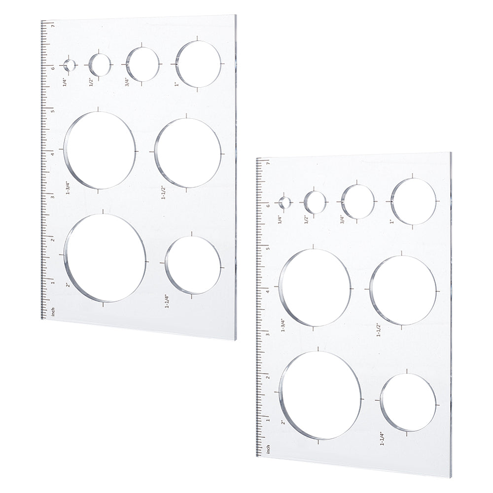 Linjal Akryl - 18 cm med Cirklar - 1 Styck Hilmas Pyssel