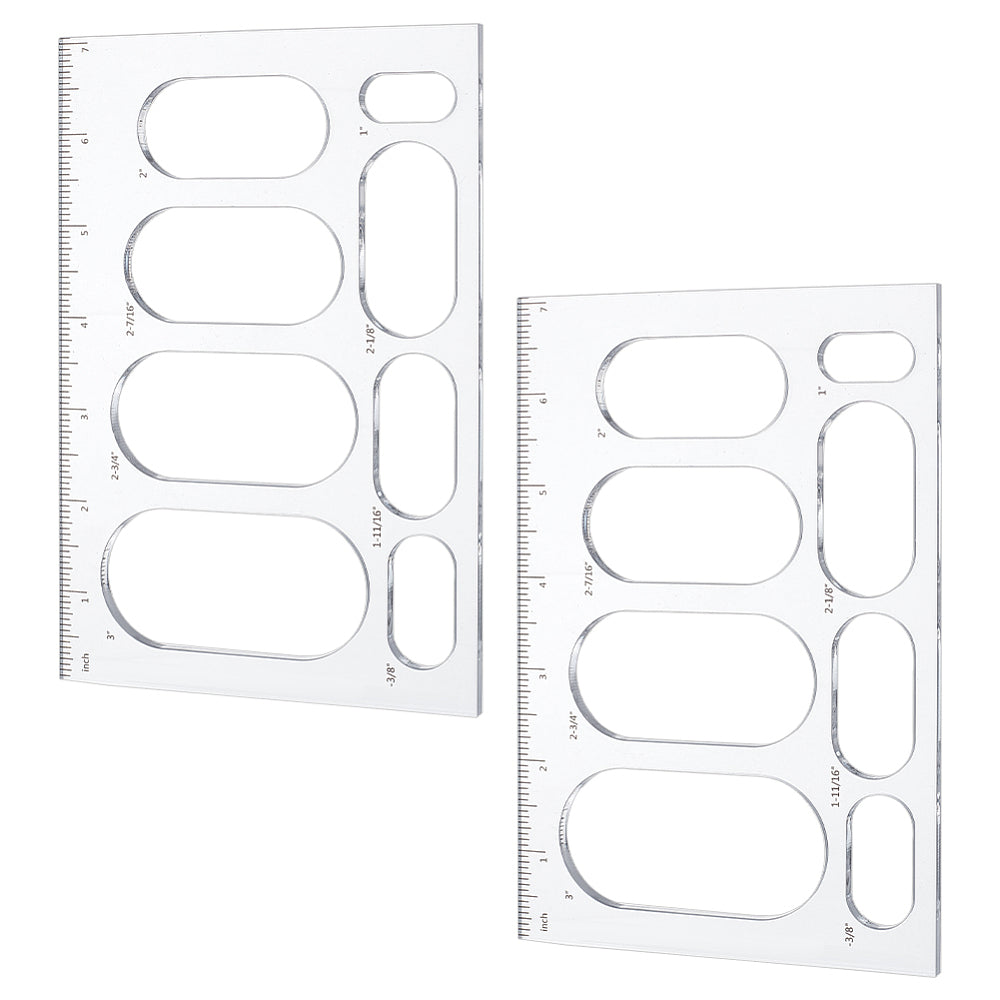 Linjal Akryl - 18 cm med ovaler 1 styck Hilmas Pyssel