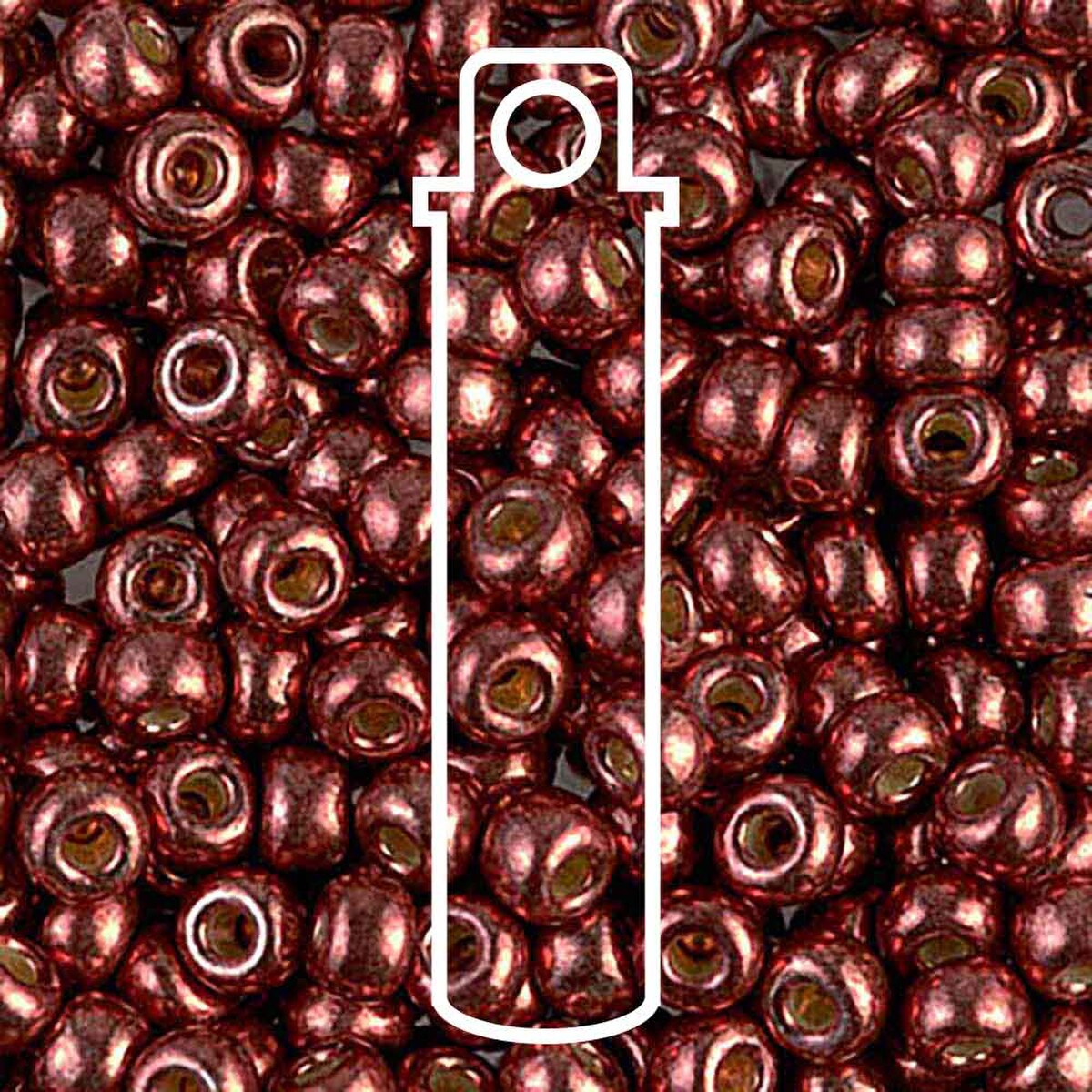 Miyuki Seed Beads - Duracoat Galvanized DK Berry 6/0, 20 gram Miyuki