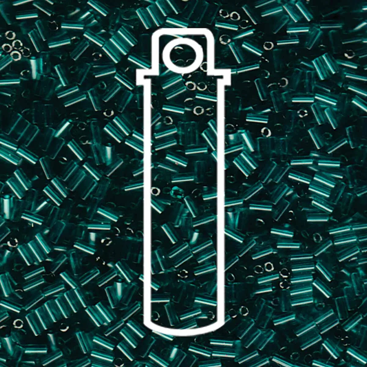 Miyuki Bugle Beads - Teal 3 mm - 19,5 gram Miyuki