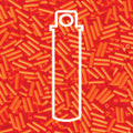 Miyuki Bugle Beads - Opaque Orange 6 mm, 17 gram Miyuki