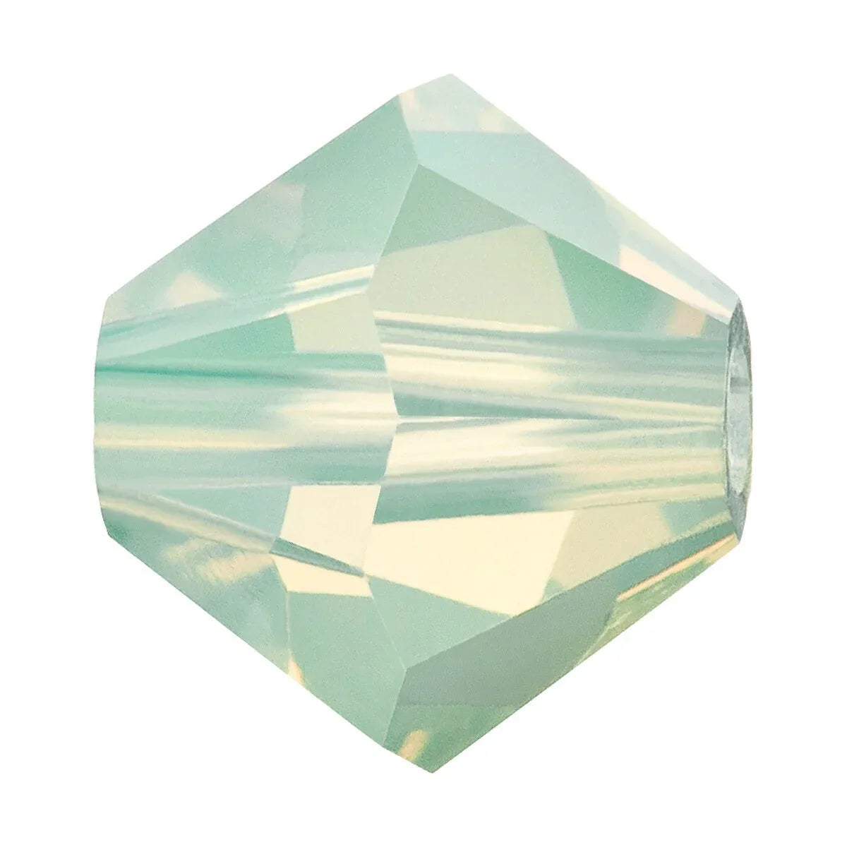 Tjeckiska MC Bicone - Chrysolite Opal 4 mm, 1 sträng Preciosa