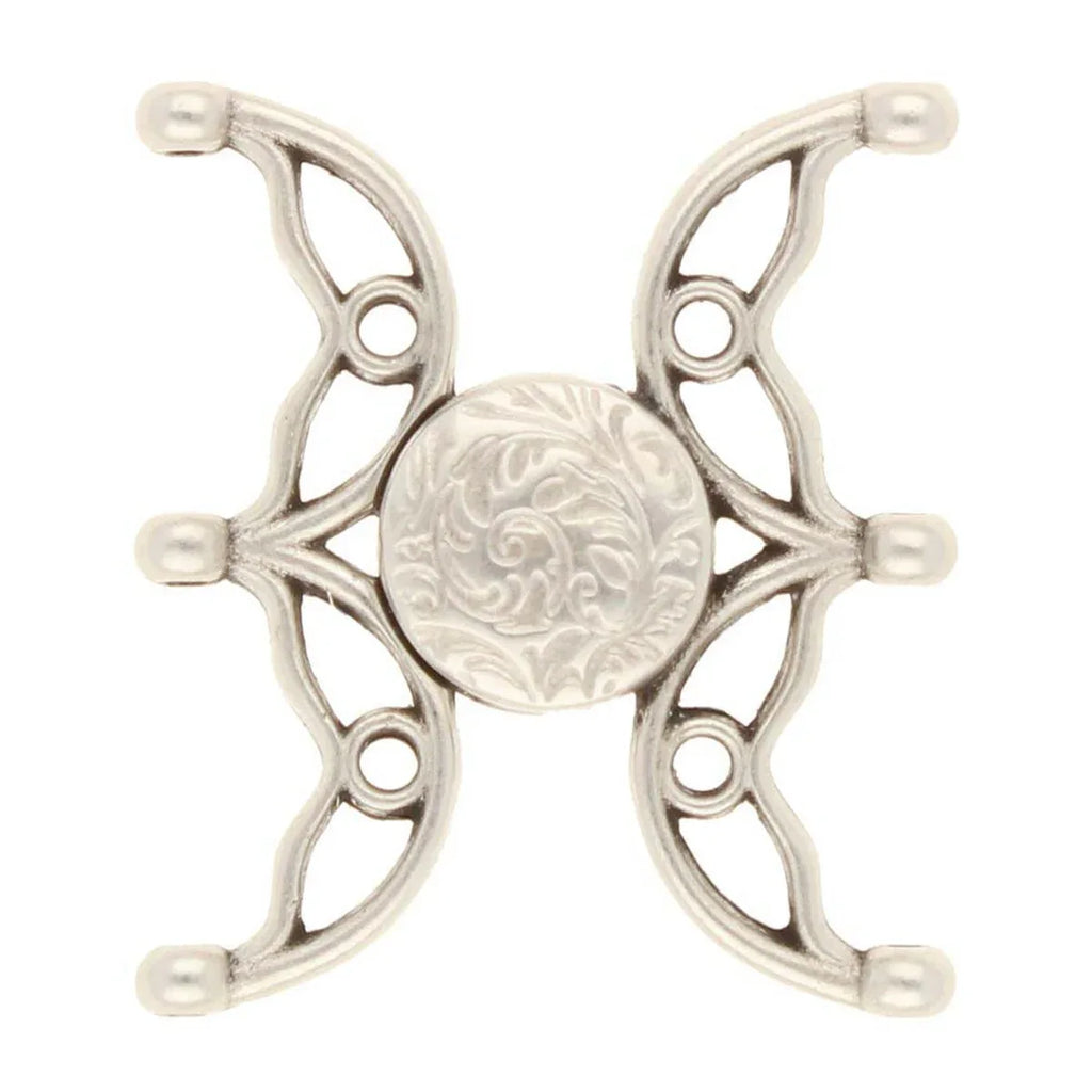 Cymbal Element - Volakas III Antique Silver Plated Lås 1 Styck Beadsmith