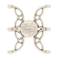 Cymbal Element - Volakas III Antique Silver Plated Lås 1 Styck Beadsmith